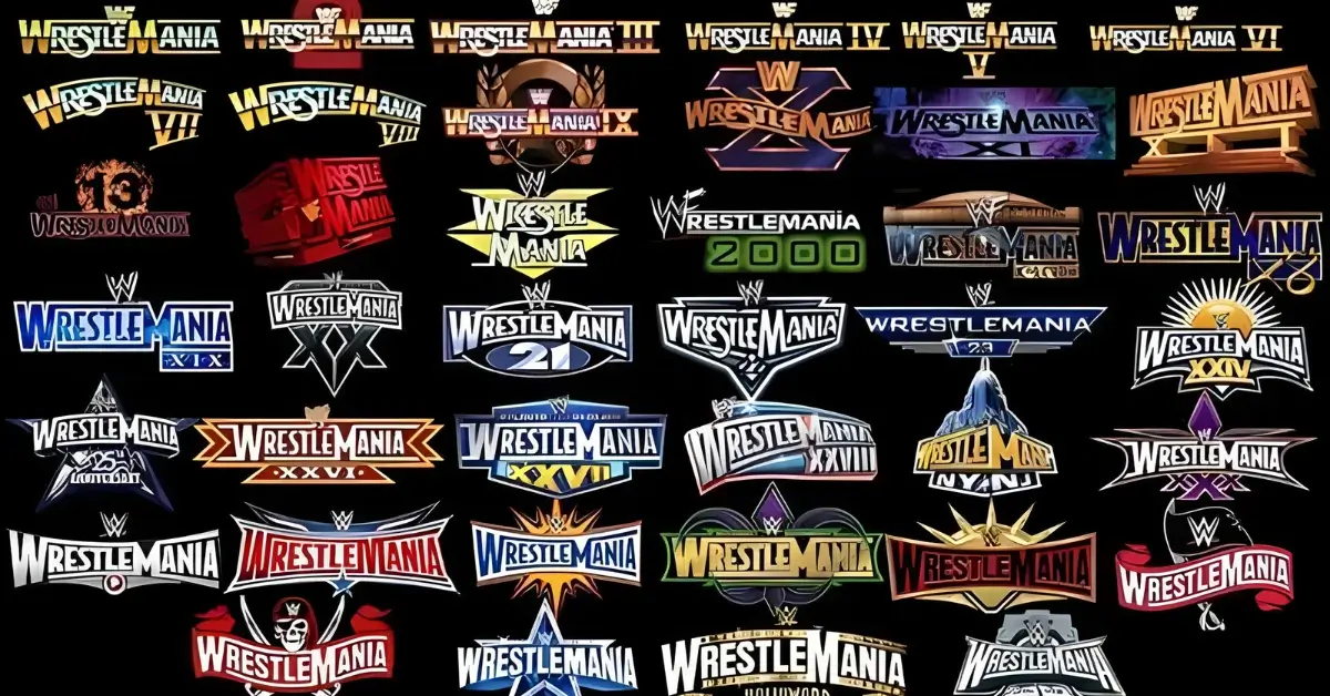 all wrestlemania logos