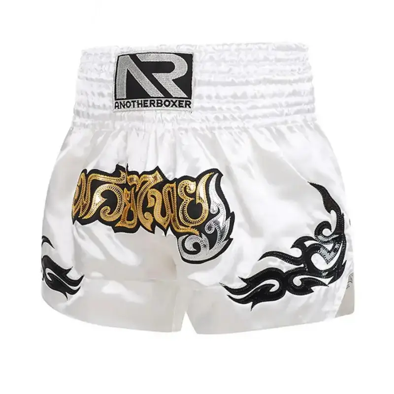 white boxing shorts