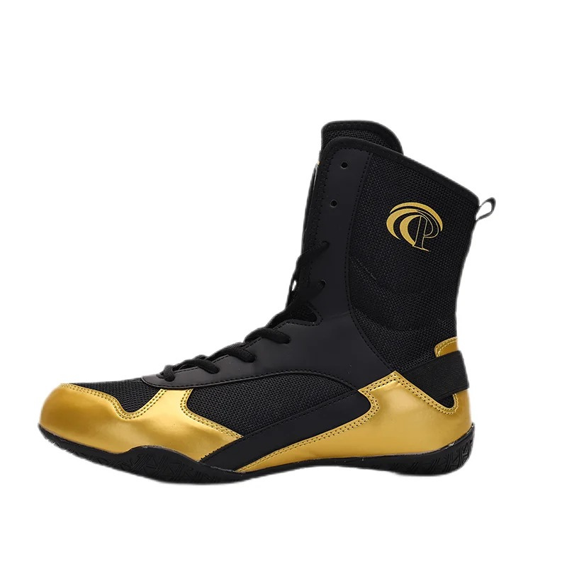gold boxing shoes