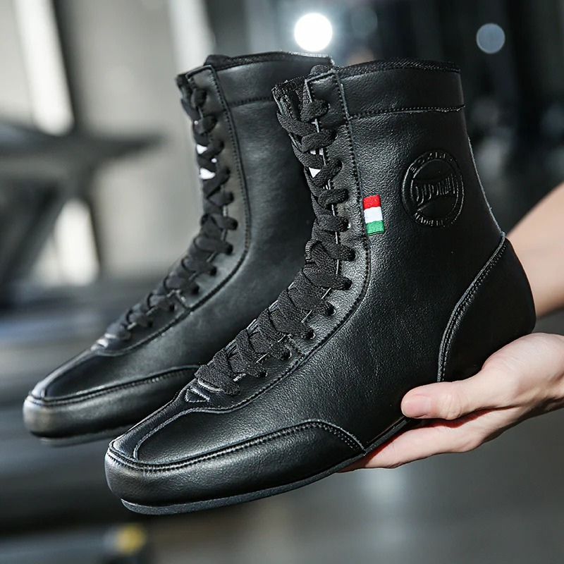 leather boxing shoes