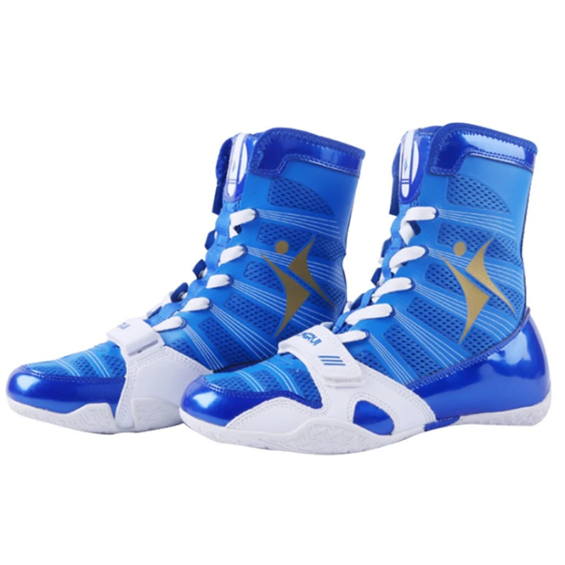 blue boxing shoes