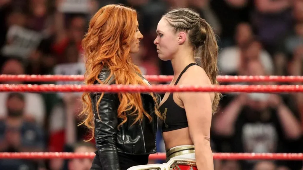 Top 10 WWE Feuds That Played Out on Social Media 2 Becky Lynch vs. Ronda Rousey