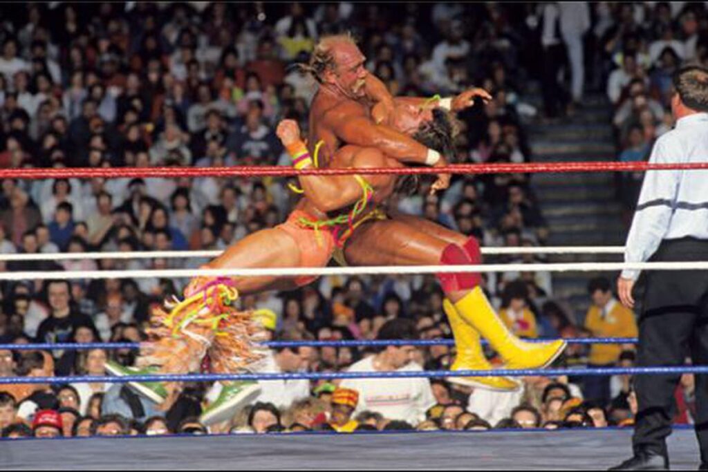 Top 10 Matches That Defined WWE's Golden Era 3 Ultimate Warrior vs. Hulk Hogan - WrestleMania VI (1990)
