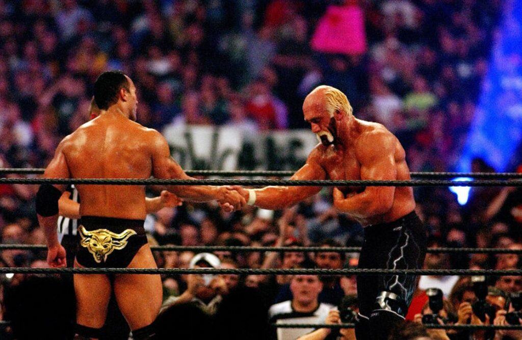 15 Insane Moments WWE Fans Still Can’t Get Over 13 The Rock vs. Hogan at WrestleMania X8